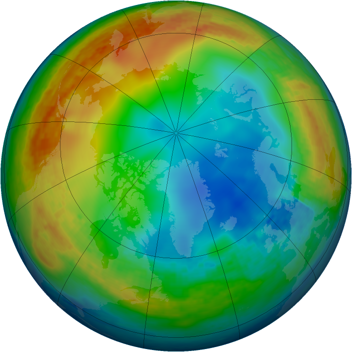 Arctic ozone map for 24 December 2002